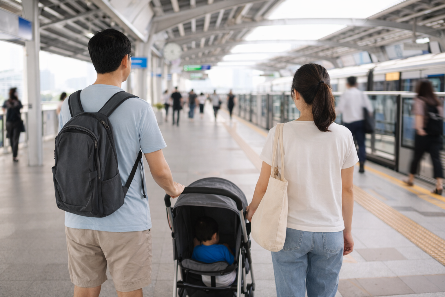 Getting around with kids on bts