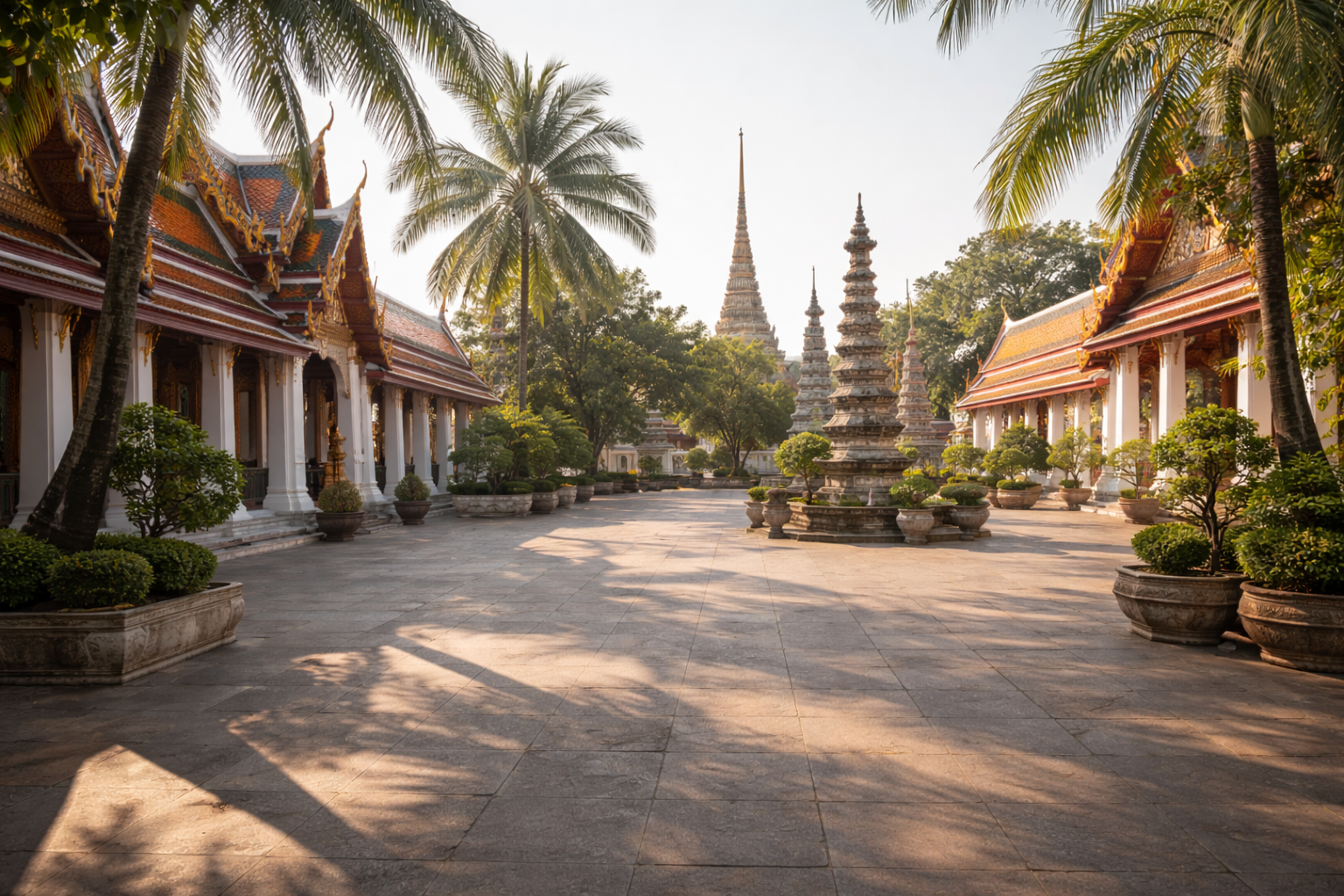 Bangkok temple morning