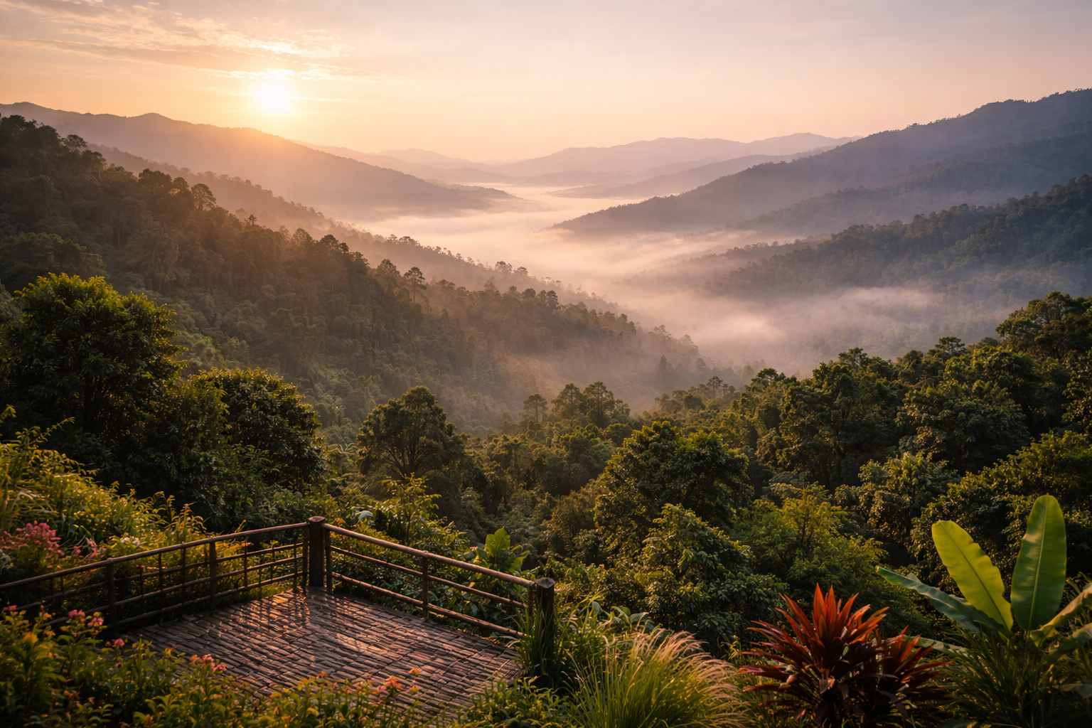 Chiang mai mountain viewpoint