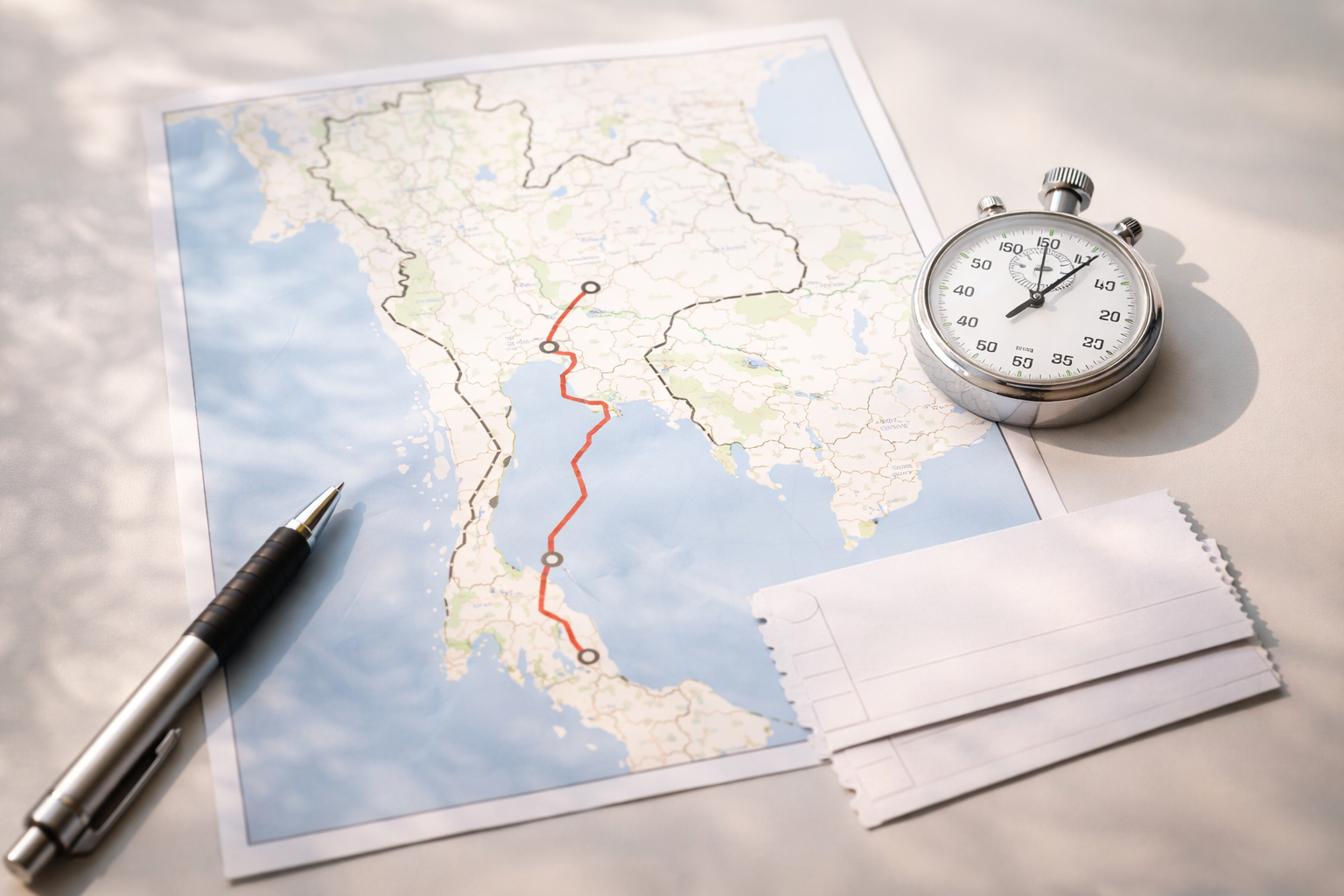 Thailand travel time estimator